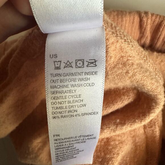 💥Amuse Society Rayon Spandex Wide Leg Lounge Pants Women’s Small peach color - Picture 7 of 12